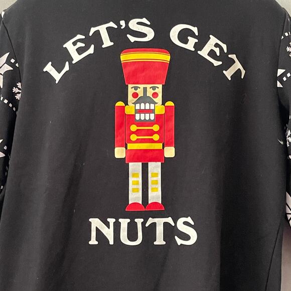Hybrid Promotions LET'S GET NUTS Ugly Christmas Sweatshirt Size M NWOT - Picture 2 of 4